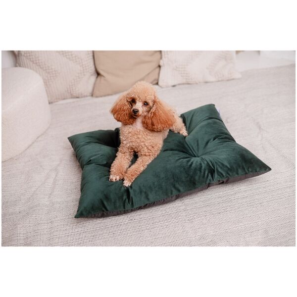 Mimikoko MIMIKO Pets Legowisko Poducha Velvet 70x50cm butelkowa zieleń