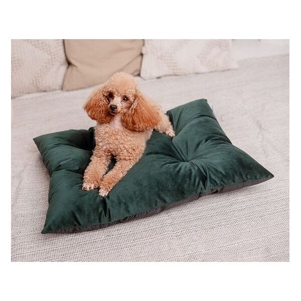 Mimikoko MIMIKO Pets Legowisko Poducha Velvet 70x50cm butelkowa zieleń