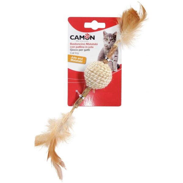 Camon Camon Cat Toy Matatabi Kij z piłką jutową