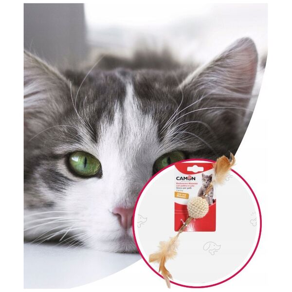 Camon Camon Cat Toy Matatabi Kij z piłką jutową