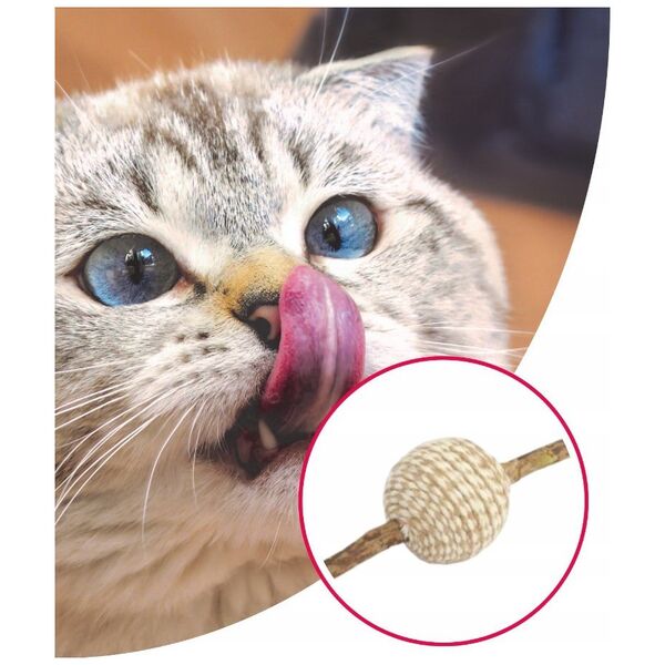 Camon Camon Cat Toy Matatabi Kij z piłką jutową