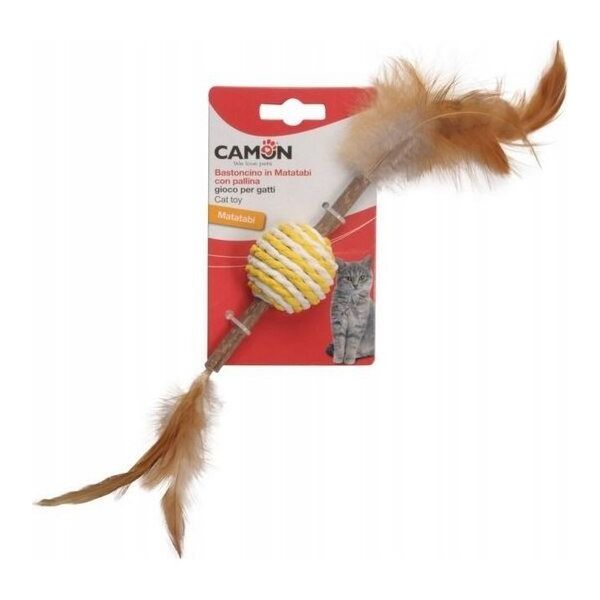 Camon Camon Cat Toy Matatabi z kulą i piórkami