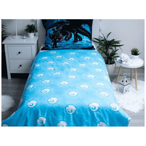 Jerry Fabrics Pościel świecąca w ciemności Jak wytresować Smoka 140x200 Jerry Fabrics