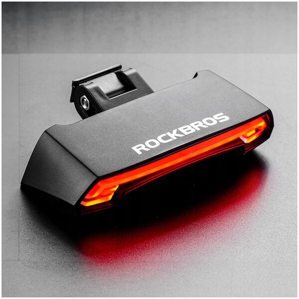 RockBros Lampka rowerowa tylna Rockbros LKWD-R1 z laserem i pilotem + kabel micro USB - USB-A - czarna