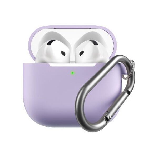 KeyBudz Elevate Keychain - silikonowe etui ochronne do AirPods 4 gen. (lavender)