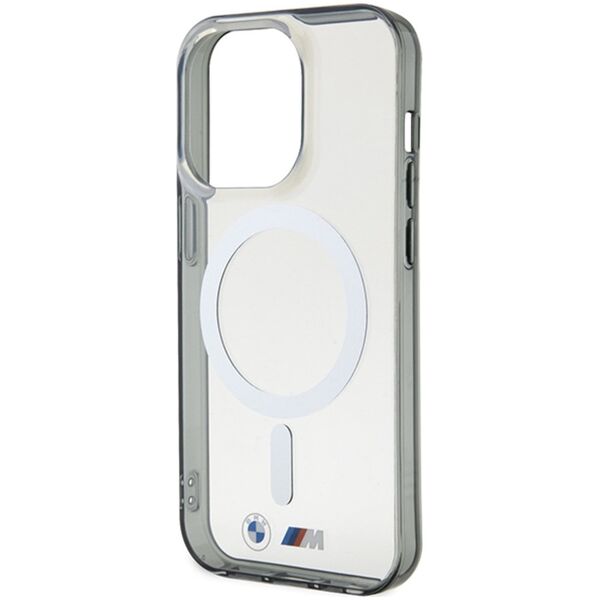 BMW BMHMP15LHCRS iPhone 15 Pro 6.1"  transparent hardcase Silver Ring MagSafe