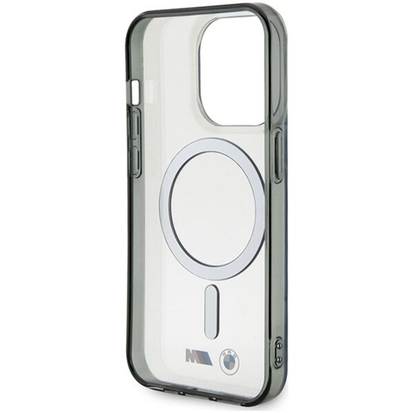 BMW BMHMP15LHCRS iPhone 15 Pro 6.1"  transparent hardcase Silver Ring MagSafe