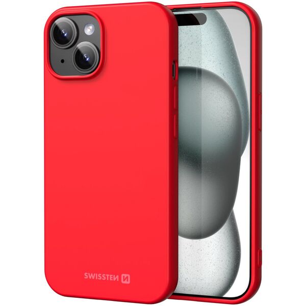 Θήκη Swissten Soft Joy για iPhone 15 Red 13319391 8595217483194