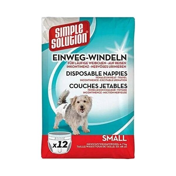 Simple Solution Simple Solution Pieluchy jednorazowe dla suczek S 12szt.