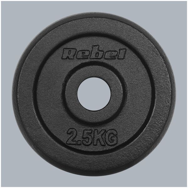 Rebel Zestaw obciążeń żeliwnych 4x2.5kg, otwór 31mm, talerz klasyczny, REBEL ACTIVE