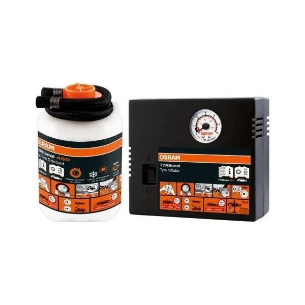 Kompresor samochodowy Osram Osram TYREseal KIT OTSK4 automobilinė elektrinė pompa su padangų sandarikliu