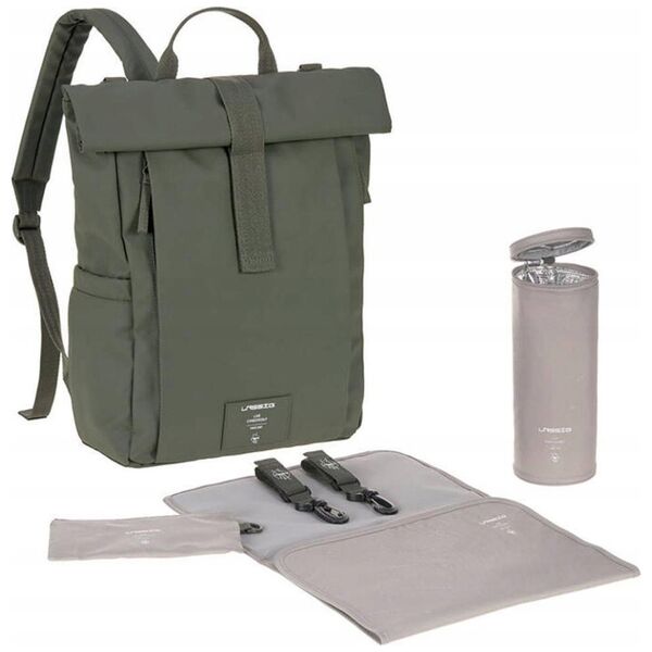 Lassig Green Label Rolltop Up Backpack Olive zielony