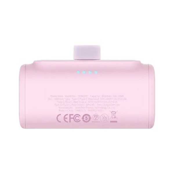 Powerbank Baseus Compact USB-C 5000mAh, 20W (różowy)
