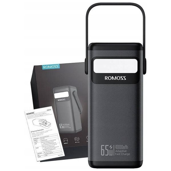 Powerbank Romoss PMT40  40000mAh 65W (czarny)