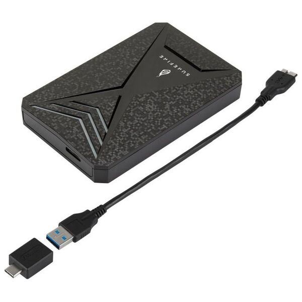 Dysk zewnętrzny HDD Surefire Gaming Bunker 1TB Czarny (53681)