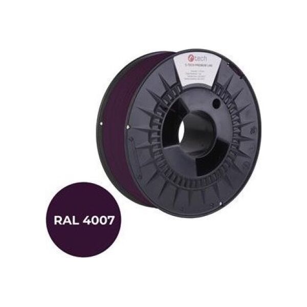 C-Tech C-TECH Tiskova κορδόνι (νήμα) PREMIUM LINE, PLA, μωβ νήμα, RAL4007, 1,75mm, 1kg 13206804 8594125012717