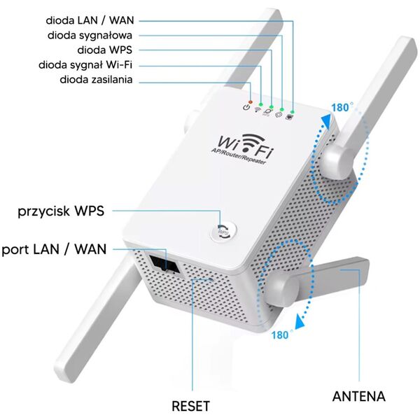 AK341 Wzmacniacz sygnału wi-fi repeater