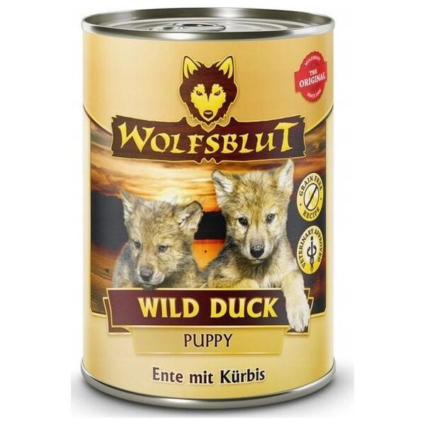 Wolfsblut Dog Wild Duck Puppy kaczka i bataty puszka 395g
