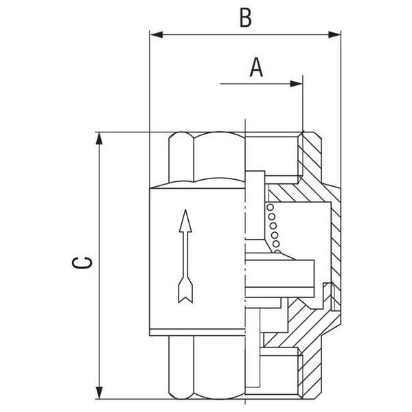 Ferro Zawór zwrotny 6/4" ZZ5