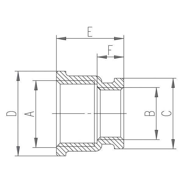 Ferro Mufa mosiężna 6/4x1" M13Z