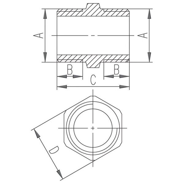 Ferro Nypel mosiężny 1" N05Z