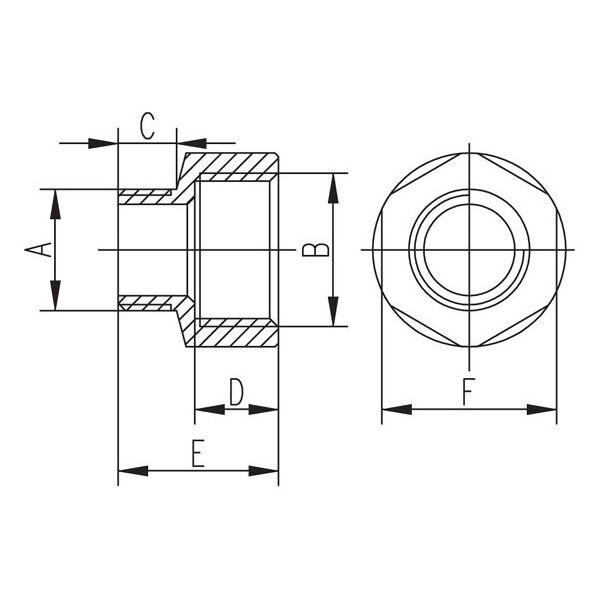 Ferro Redukcja mosiężna 1x1/2" RN04Z