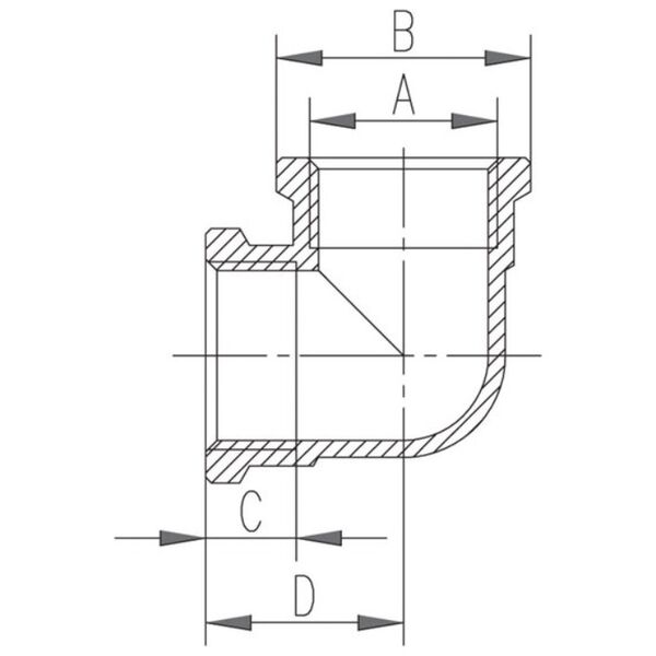 Ferro Kolanko nakrętno-nakrętne 6/4" mosiężne - K07Z