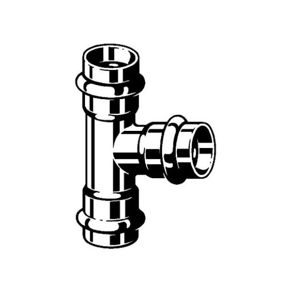 Viega Trójnik z SC 22x22x22mm stal nierdzewna - 435875
