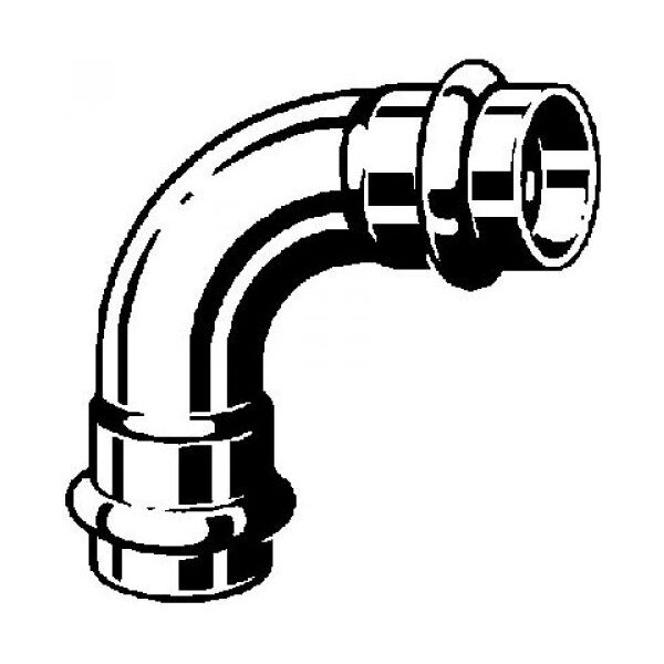 Viega Łuk 90° z SC Ø=22mm stal nierdzewna - 435653