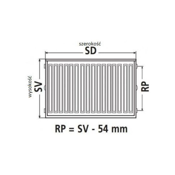 Kermi Grzejnik Therm X2 Profil-V 33 600x900mm - FTV330600901R1K