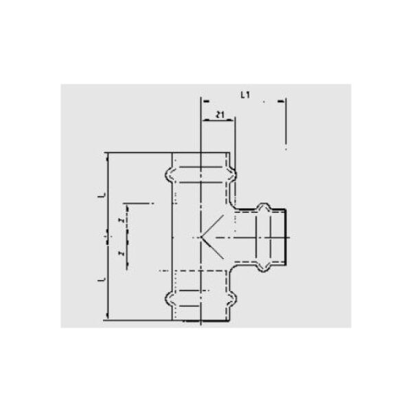 Conex Trójnik równoprzelotowy CU B Gaz Press 18mm PG5130 0181818