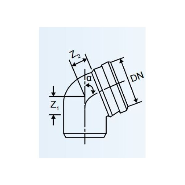 Magnaplast Kolano 45° kanalizacji wewnętrznej dBB 50mm (15520)
