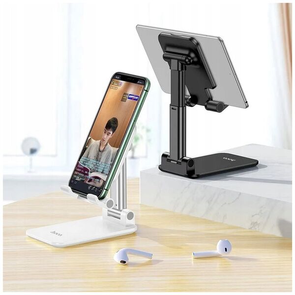 Hoco HOCO uchwyt biurkowy na telefon lub tablet składany PH29A ( 4,7" - 10" ) biały