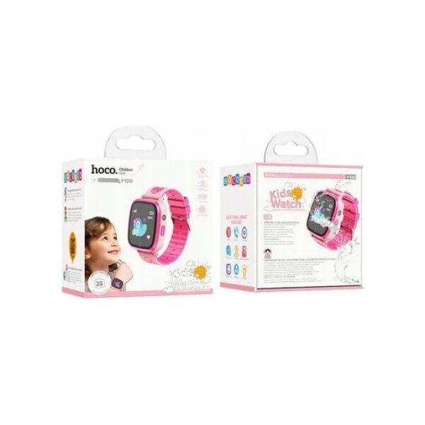 Hoco HOCO smartwatch dla dzieci z funkcją rozmowy Y100 różowy