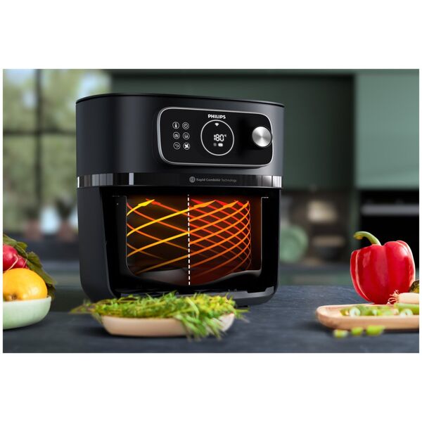 Philips XXL Airfryer | HD9876/90 Ovi | Power 2200 W | Capacity 8.3 L | Black