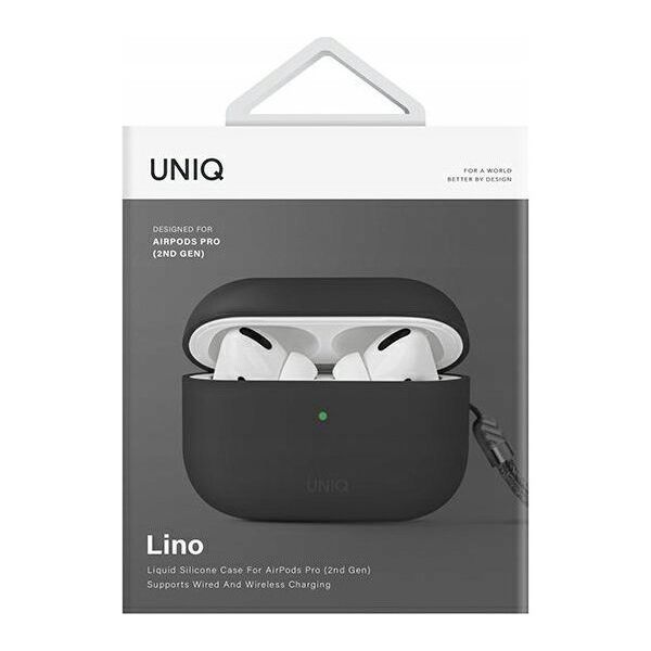 UNIQ Lino - etui silikonowe do AirPods Pro 2 szare - Gwarancja bezpieczeństwa. Proste raty. Bezpłatna wysyłka od 170 zł.
