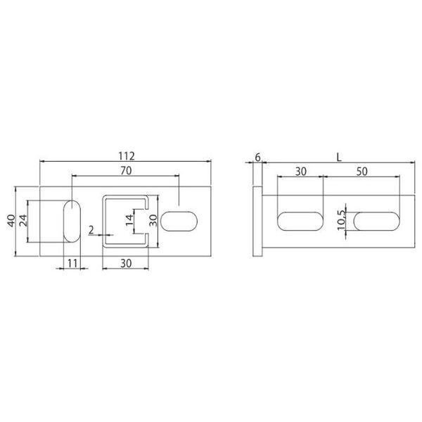 Niczuk Profil montażowy typu A2,0 ze stopką 30 x 30 x 2mm 15cm (0930301500)