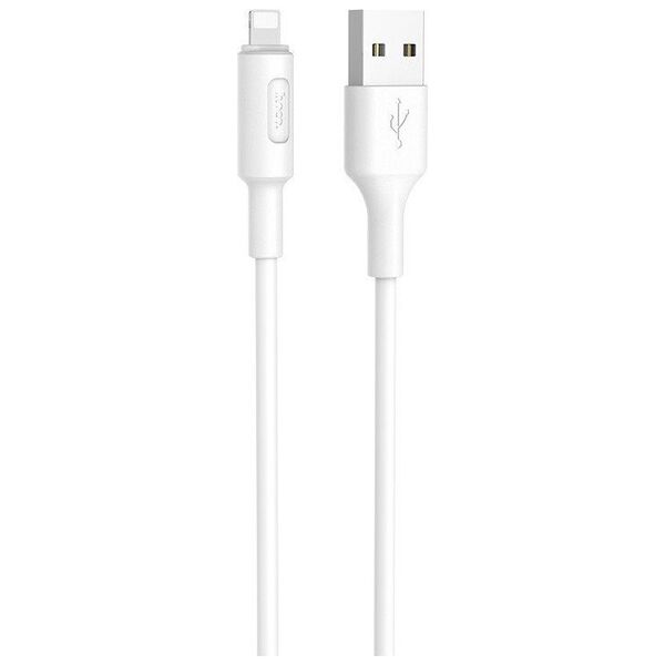Kabel USB Hoco USB-A - microUSB 1 m Biały (6957531080114)