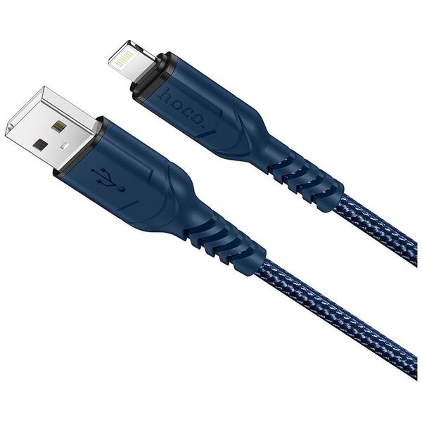 Kabel USB Hoco USB-A - Lightning 1 m Granatowy (6931474744883)