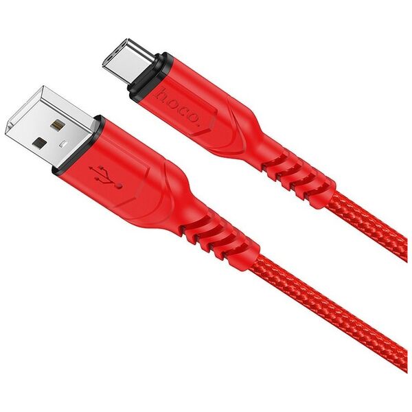 Kabel USB Hoco USB-A - USB-C 1 m Czerwony (6931474744937)