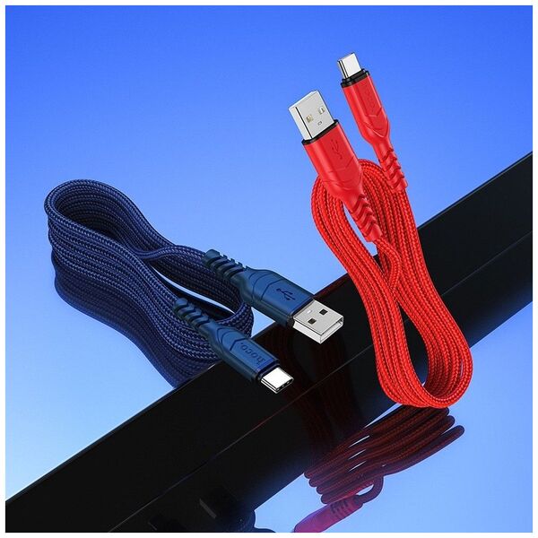Kabel USB Hoco USB-A - USB-C 1 m Czerwony (6931474744937)