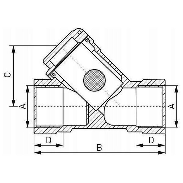 Filtr siatkowy do gazu 6/4 GW-GW typ G41