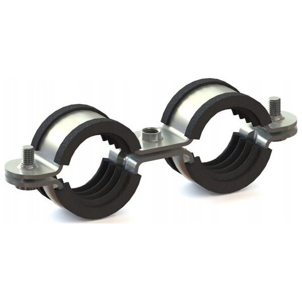 Obejma podwójna UDG z okładziną 3/4 (26-29mm) BK M8 ocynk