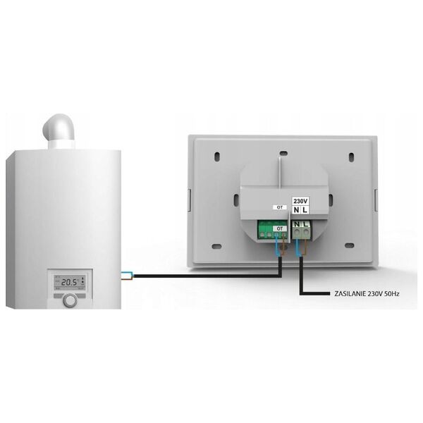 Regulator pokojowy WiFi z komunikacją OpenTherm biały ST-2801 WiFi