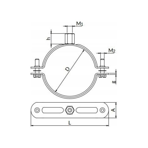 Obejma DUO 150 BK (149-157)