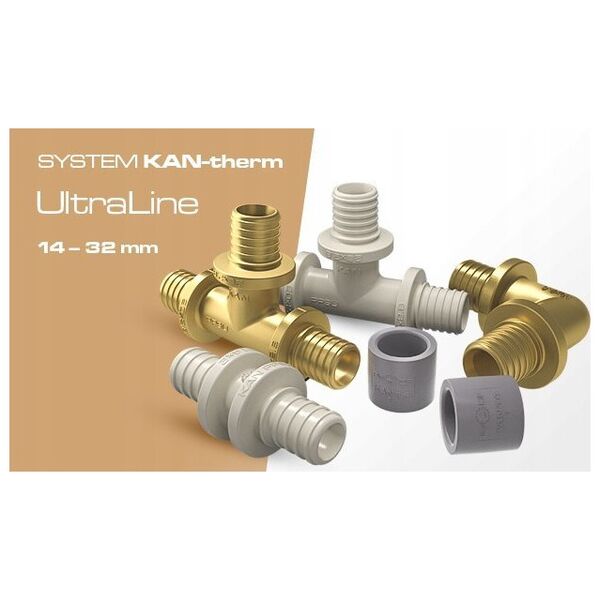 Kolano 90° mosiężne GW ultraLINE - 16 Rp3/4KAN-THERM