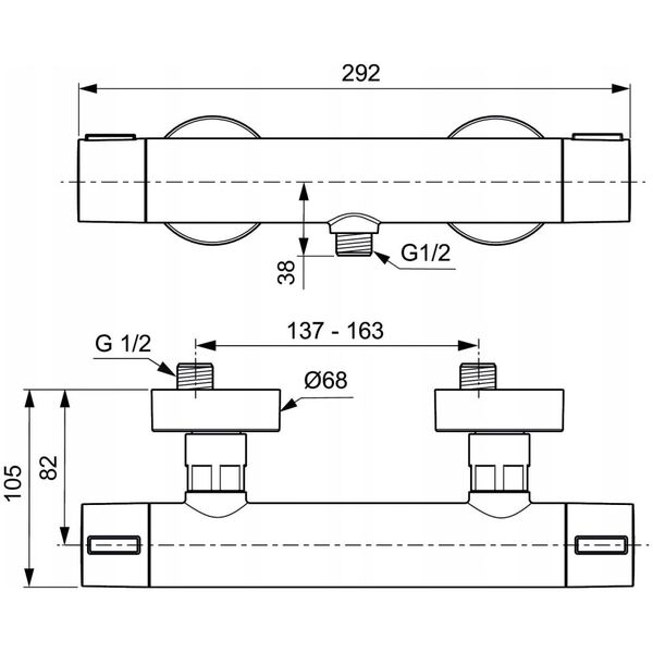 Ideal Standard ΜΙΚΕΡ ΜΠΑΝΙΟΥ ALU+ ΜΑΥΡΟ ΜΑΤ 13764546 3800861117155