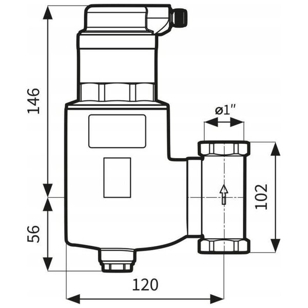 Separator powietrza FAR 312, z odpowietrznikiem automatycznym, przyłącza Rp1'' (S)A