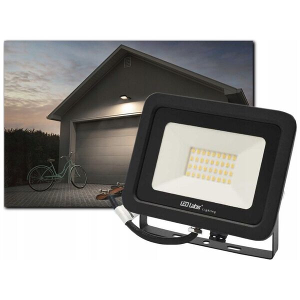 Naświetlacz LED FLOODLIGHT 50W 4250lm 4000K IP65 neutralna biała NW czarny 3 lata gwarncji LED LabsFAROFORM