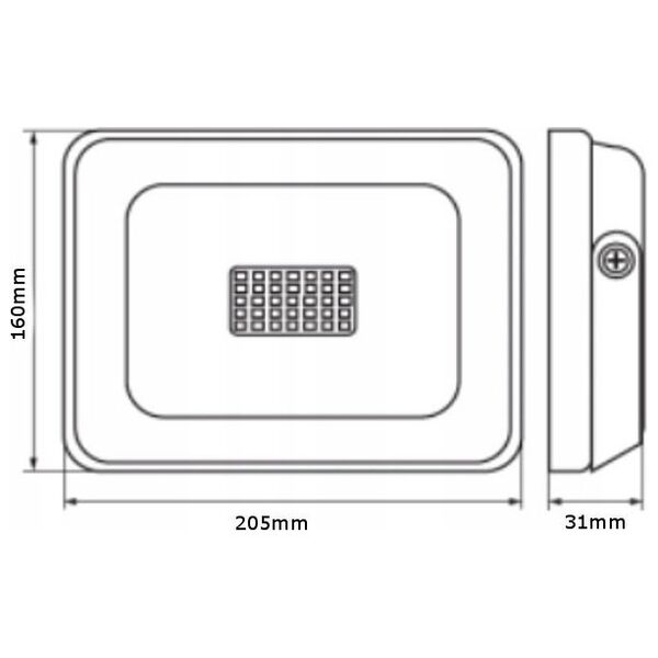 Naświetlacz LED FLOODLIGHT 50W 4250lm 4000K IP65 neutralna biała NW czarny 3 lata gwarncji LED LabsFAROFORM